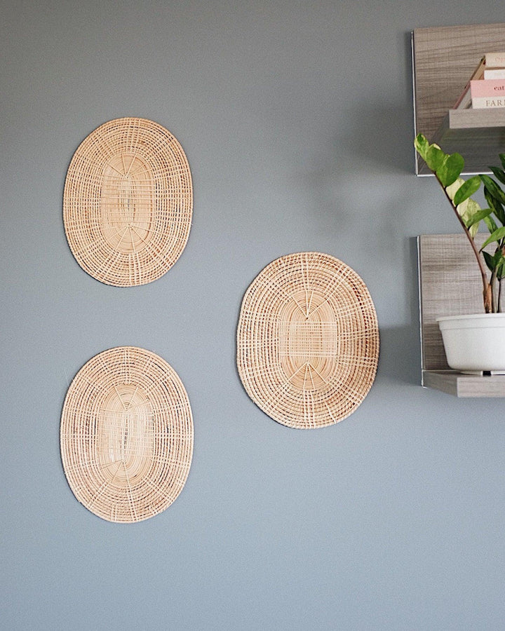 Oval Basket Wall Hanging Set No.2 | Olive & Iris 