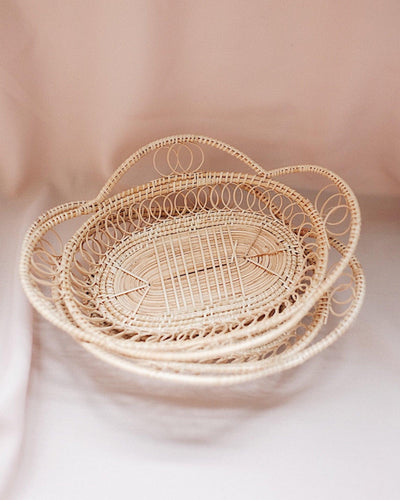 Petite Margarita Oval Rattan Basket | Olive & Iris 
