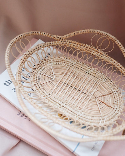 Petite Margarita Oval Rattan Basket | Olive & Iris 