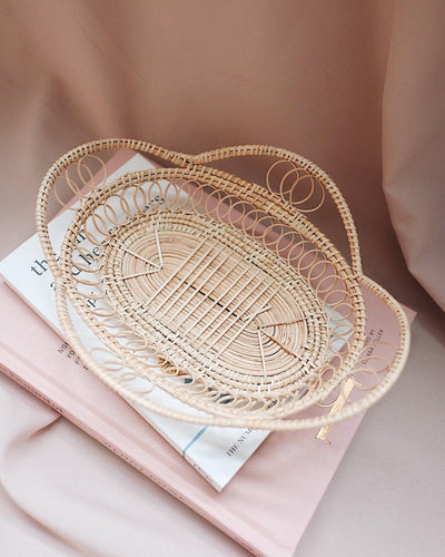 Petite Margarita Oval Rattan Basket | Olive & Iris 