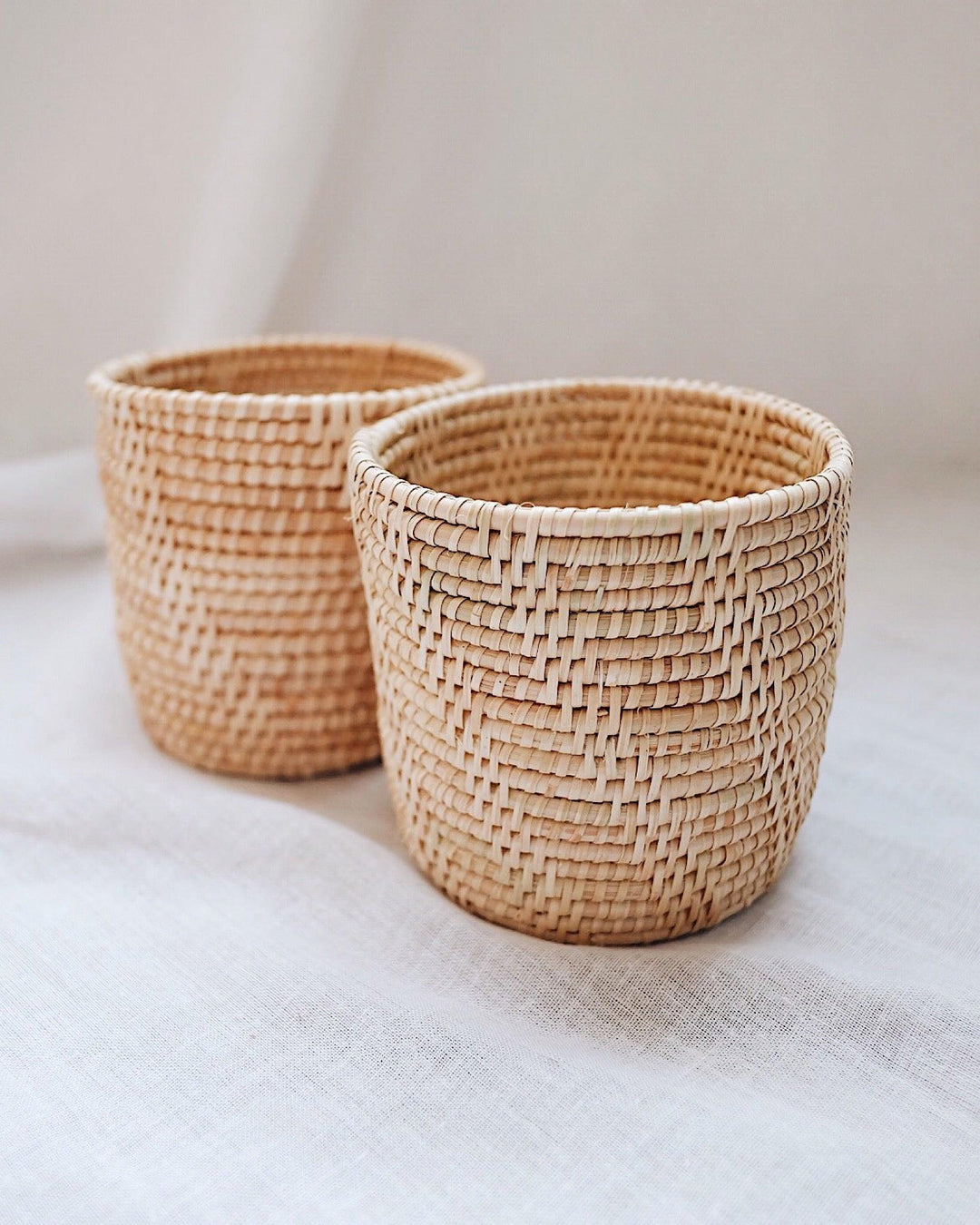 Petite Thyme Rattan Utensil Holder | Olive & Iris