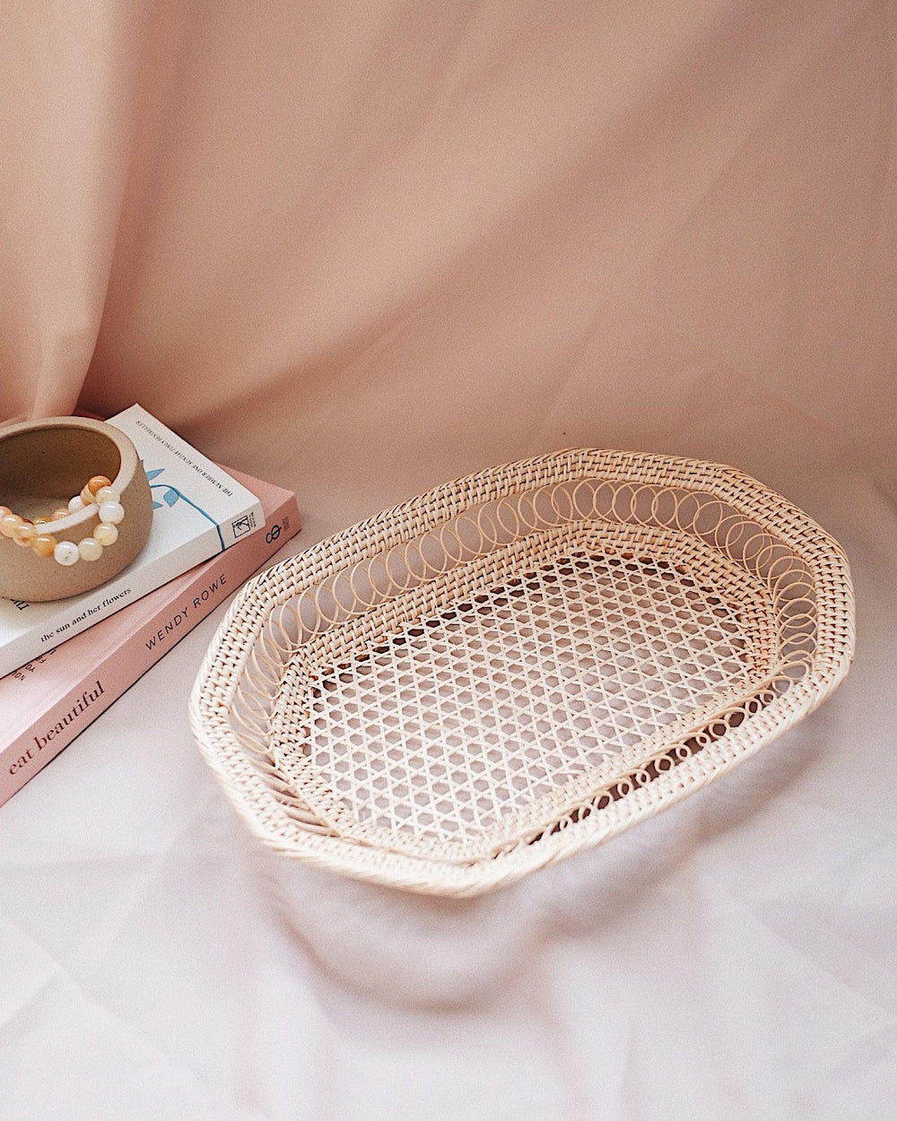 Rosie Oval Rattan Woven Basket | Olive & Iris