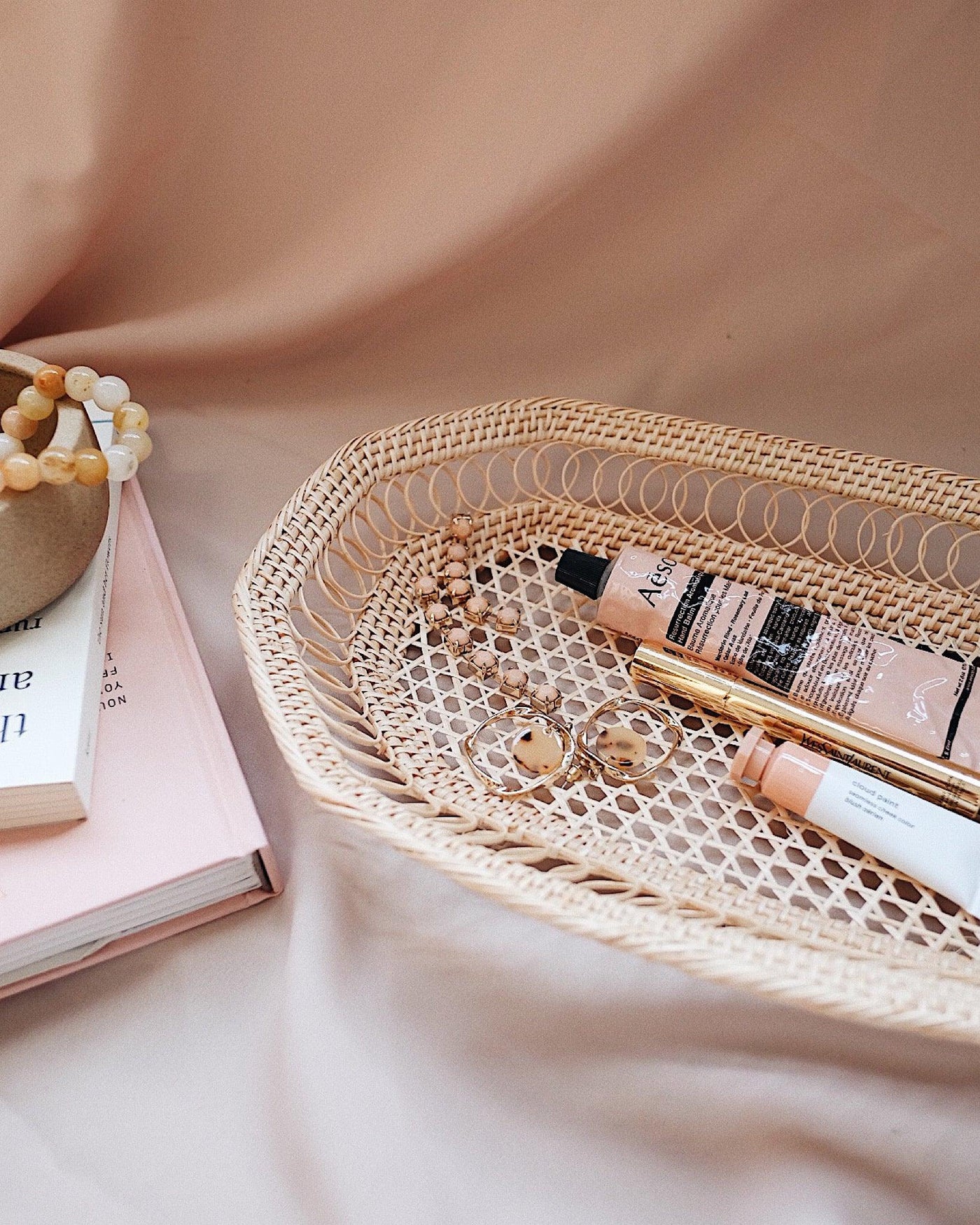 Rosie Oval Rattan Woven Basket | Olive & Iris