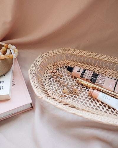 Rosie Oval Rattan Woven Basket | Olive & Iris