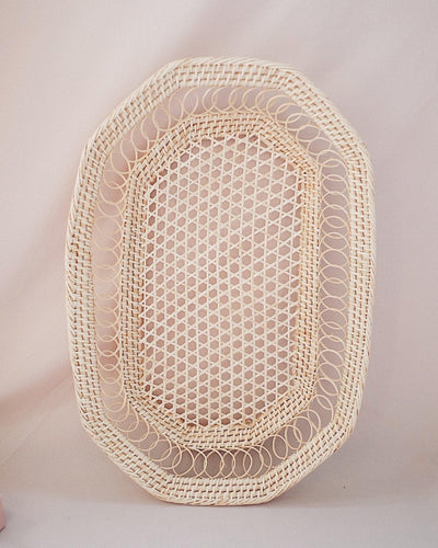Rosie Oval Rattan Woven Basket | Olive & Iris