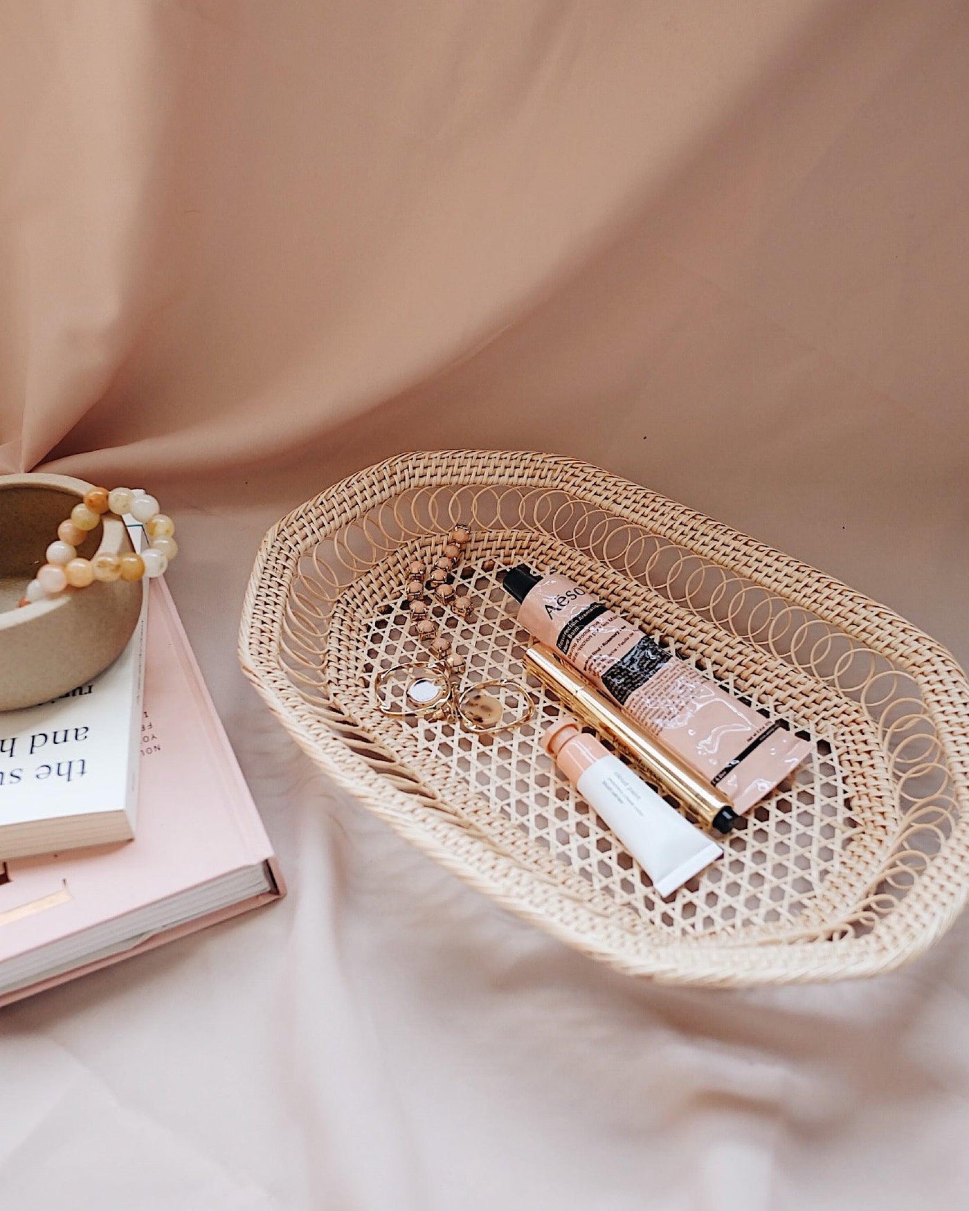Rosie Oval Rattan Woven Basket | Olive & Iris