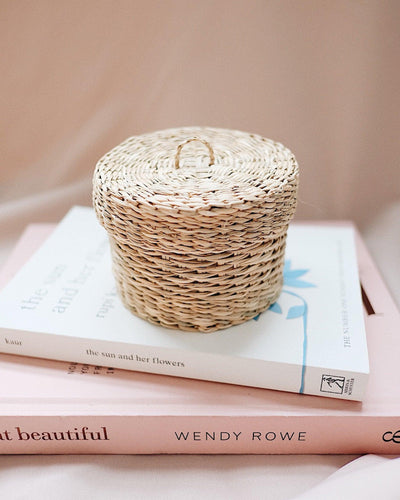 Sedge Storage Box with Lid | Olive & Iris