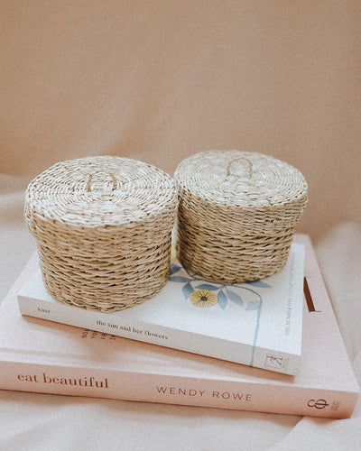 Sedge Storage Box with Lid | Olive & Iris