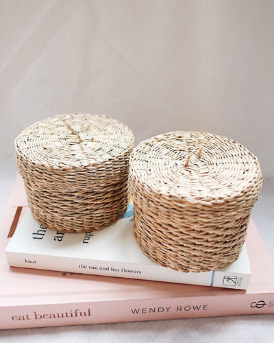 Sedge Storage Box with Lid | Olive & Iris