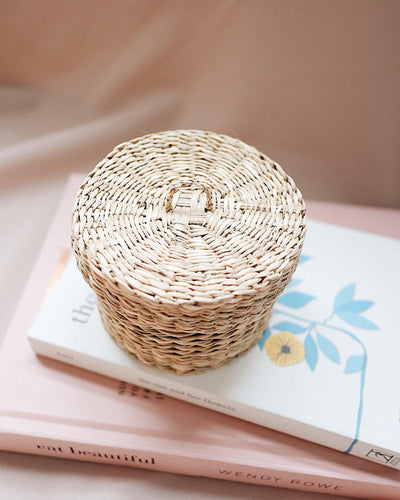 Sedge Storage Box with Lid | Olive & Iris