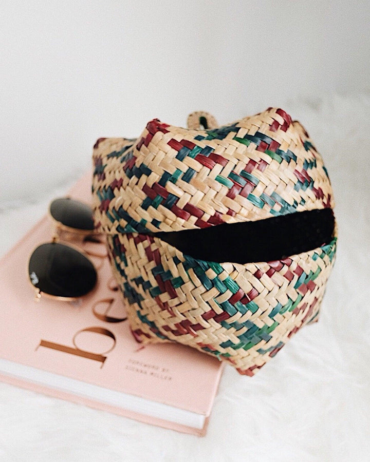 Small Woven Okra Storage Basket - Olive & Iris 