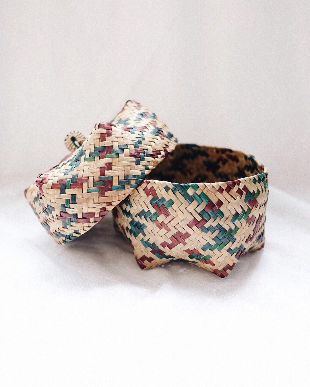 Small Woven Okra Storage Basket - Olive & Iris 