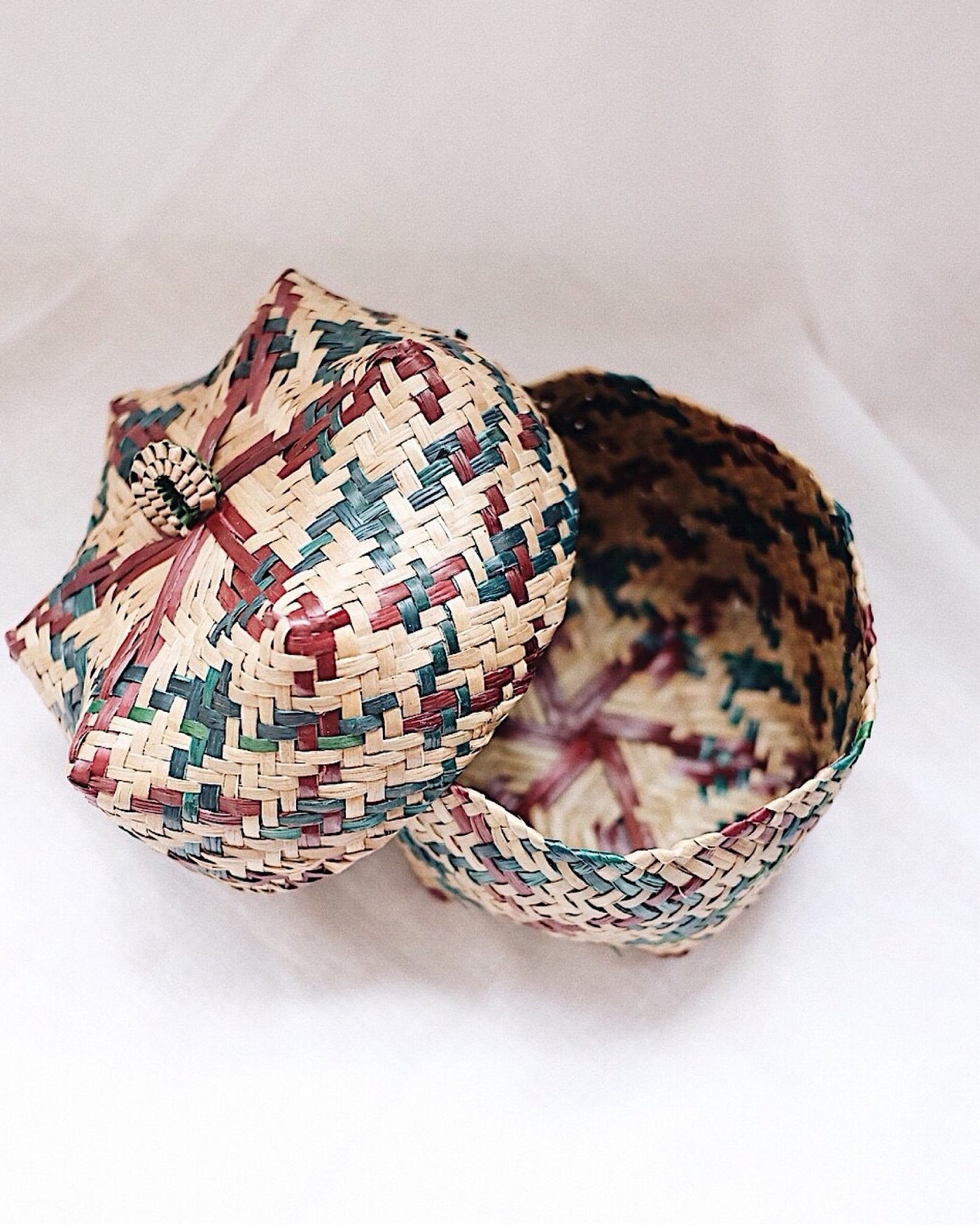 Small Woven Okra Storage Basket - Olive & Iris 