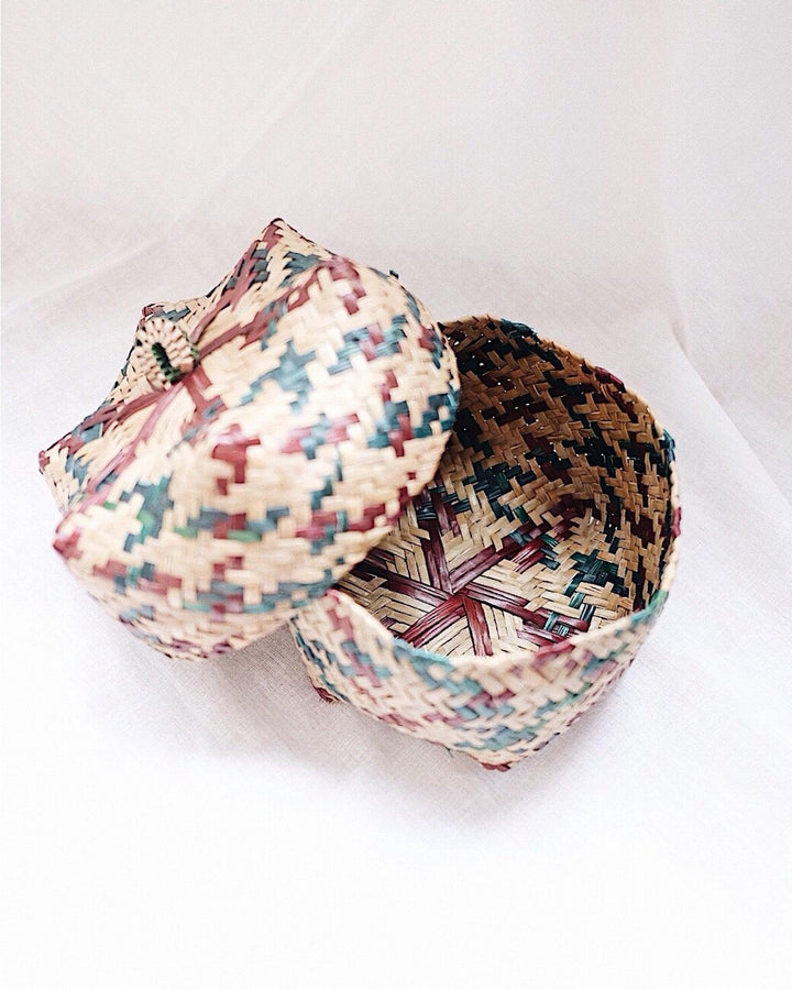 Small Woven Okra Storage Basket - Olive & Iris 