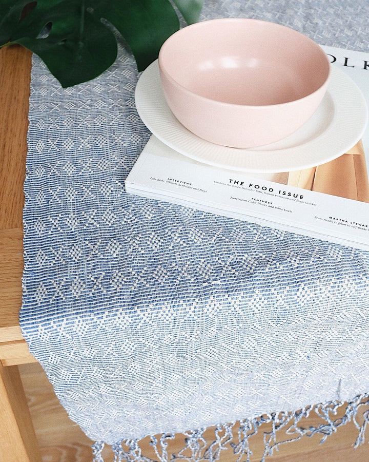 Vintage Hand Woven Table Runner | Olive & Iris