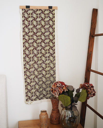 Tika Vintage Hand Embroidered Tapestry | Olive & Iris