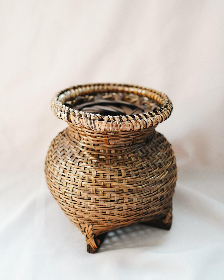 Veya Vintage Bamboo Basket | Olive & Iris