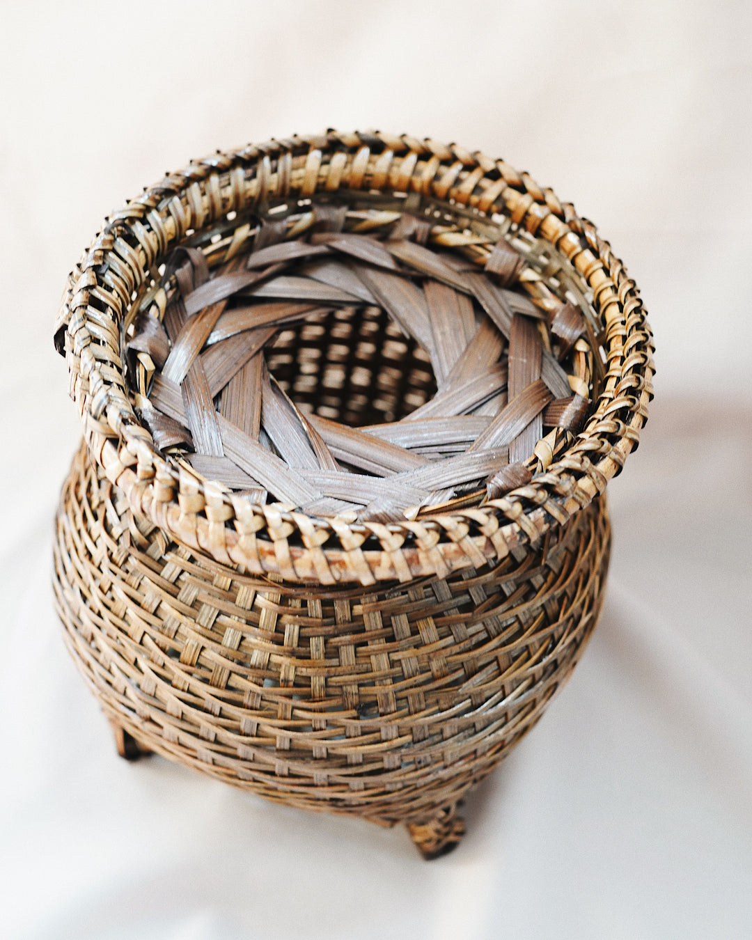 Veya Vintage Bamboo Basket | Olive & Iris