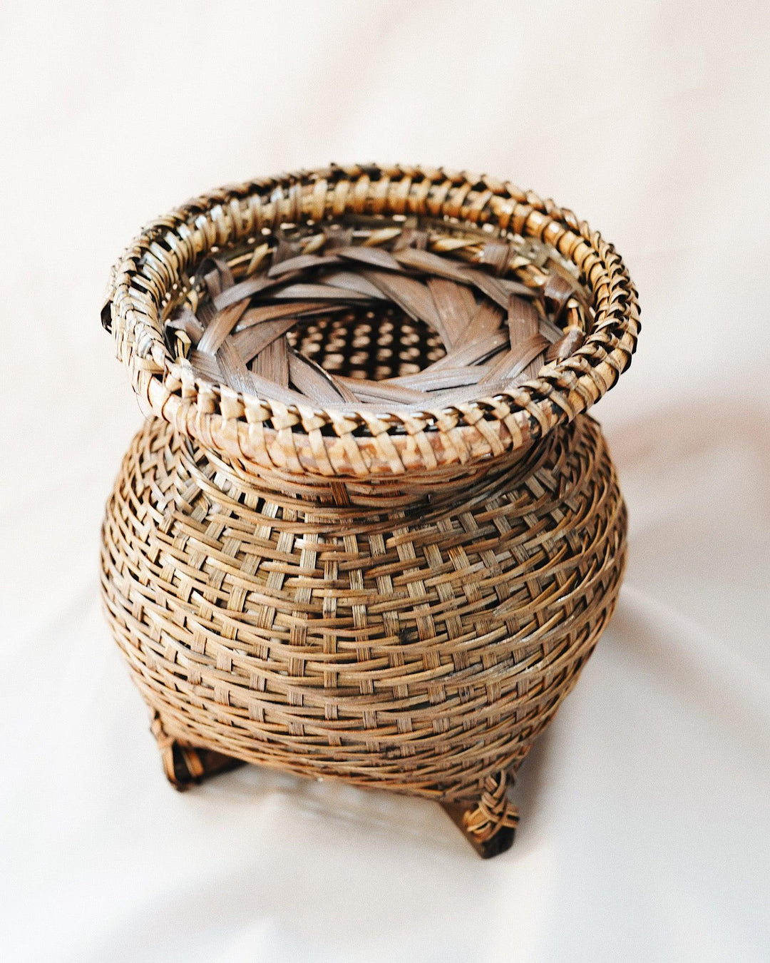 Veya Vintage Bamboo Basket | Olive & Iris