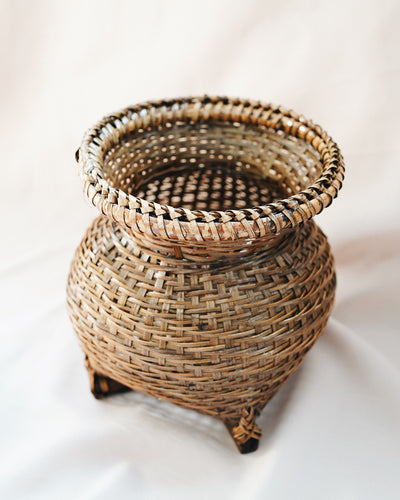Veya Vintage Bamboo Basket | Olive & Iris