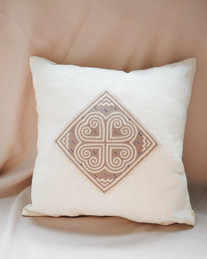 Vintage Hill Tribe Hand Embroidered Pillow Cover | Olive & Iris