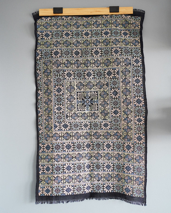 Wila Hmong Hand Embroidered Textile Wall Art | Olive & Iris
