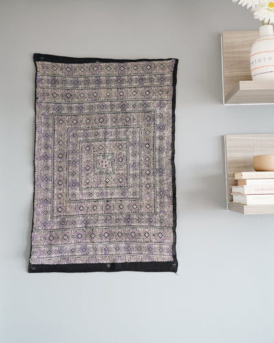 Wipa Hmong Hand Embroidered Textile Wall Art | Olive & Iris