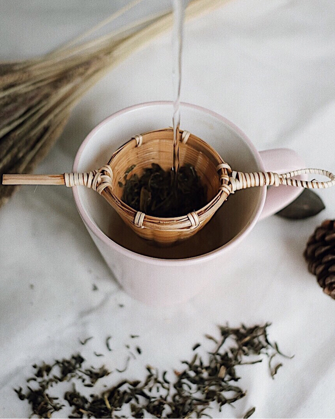 Bamboo Tea Strainer, tea infuser, tea accessories - Olive and Iris